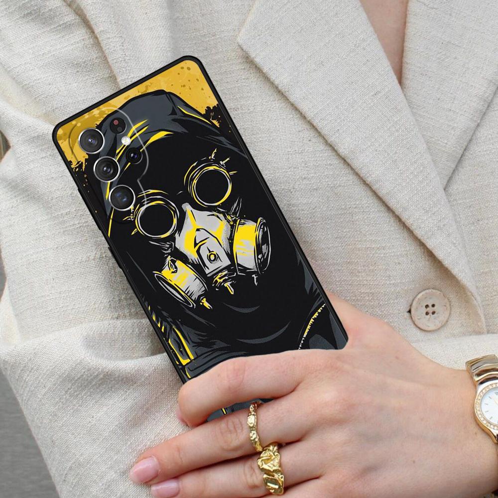 Cool Man Antigas Mask Cell Phone Case for Samsung Galaxy S26 Ultra S25 S24 S23 S22 S21 S20 Note10 Cover
