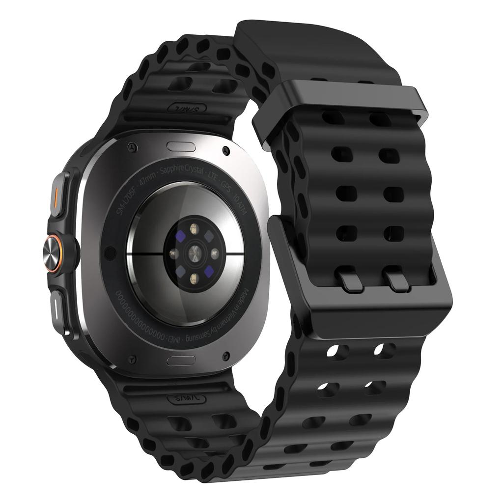 Морской ремешок для Samsung Galaxy Watch ultra Ремешок 47 мм Аксессуары Двухцветный Спортивный силиконовый Браслет Galaxy Watch 7 ultra Ремешки