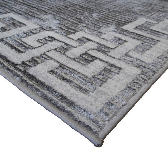 Tapis salon vintage oriental gris 120x170