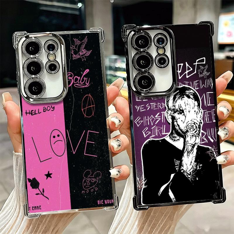 Чехол для телефона Lil Peep Hellboy Love с покрытием для Samsung Galaxy S24 S25 FE S26 Edge S23 Ultra S22 S21 Plus S20 Противоударный с подушкой безопасности