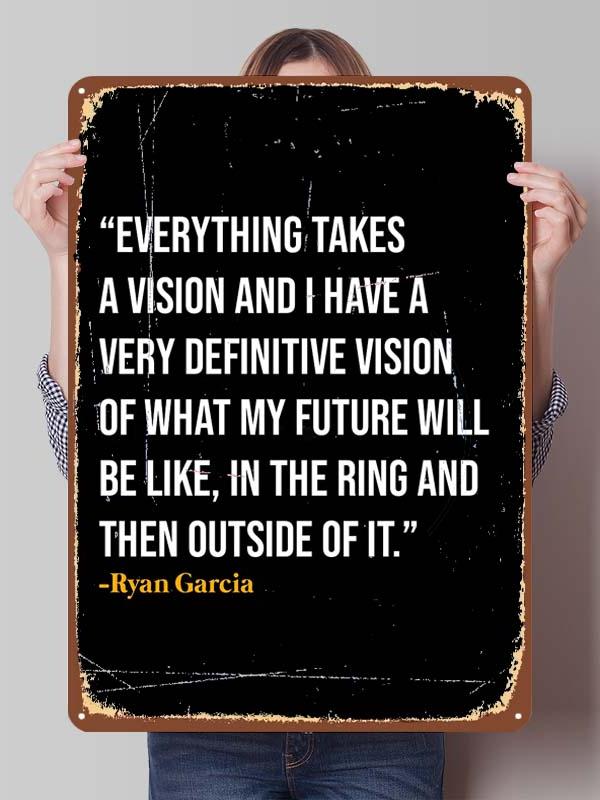 Райан Гарсия Боксер Металлические Знаки Эстетика Декора Комнаты Мужчины Индивидуальный Боксерский Постер Жестяные Таблички для Настенного Искусства Мужской Пещеры Винтажная Металлическая Табличка