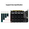 M.2 NVME SSD To PCIe X16 Adapter Card PCIE Split/PCIE RAID Support M.2 PCI-E SSD/M.2 Device NVME For Desktop PC PCI-E M2 Adapter