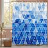 Plaid and Mosaic Geometric Modern Minimalist Shower Curtain, Bathroom Decor Shower Curtain, Waterproof Shower Curtain with Hooks