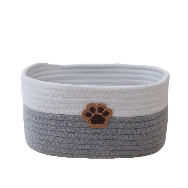 Наклейка 'Кошачья лапка' Корзина для хранения Настольная игрушка Корзина для мелочей Плетеная корзина для хранения Домашняя спальня Корзина для нижнего белья носков грязной одежды