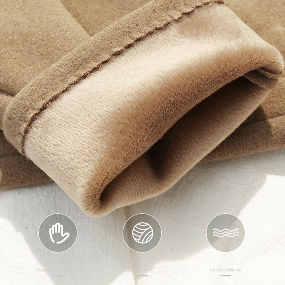 Тонкие бархатные теплые перчатки, утолщенные перчатки для езды на велосипеде и вождения, повседневные варежки для улицы