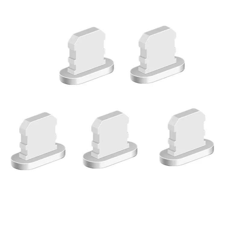 1/5Pcs Anti Dust Plugs Charging Port Protector Dustplug for iPhone 14 Pro Max 13 12 11 Mini Plus iPad Airpods Metal Covers2