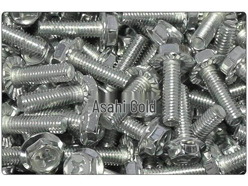 White Zinc Serrated Flange Hex Bolt Screw & Nut Set M4-M8, Plated Flange, Knurled Cross