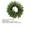 Pre-lit Artificial Christmas Garland with LED Lights Real Touch Winter Greenery Pine Garland with Red Berries for Table Mantle Fireplace Decor