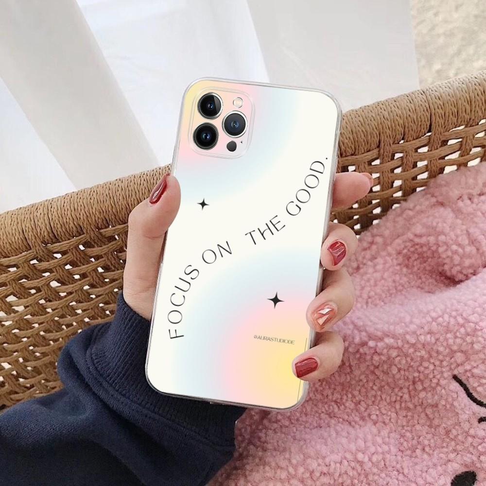 Чехол для телефона 'Аура Цитаты' для iPhone 15 14 11 12 13 Mini Pro XS Max Чехол 6 7 8 Plus X XR SE 2020 Funda Shell