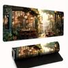 Forest Cafe Cartoon Large mouse pad gaming mousepad Non-slip durable keyboard pad table mat suitable for gaming office and study