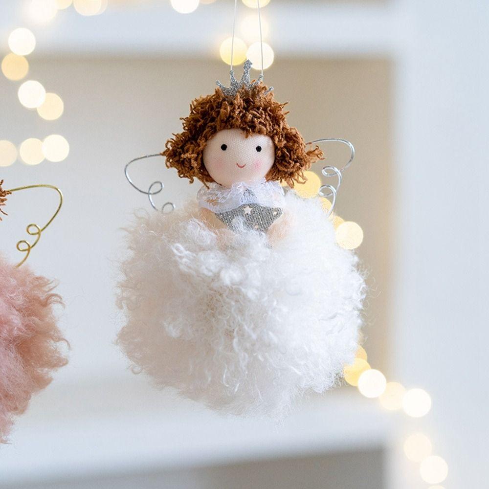 Angel Girl Christmas Angel Doll Drop Ornaments Hanging Pendant Plush Toy Pendant Party Gift Old Man Snowman Xmas Tree Pendant