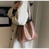 Универсальная женская кожаная сумка из искусственной кожи большой емкости для поездок на работу, новая корейская модная сумка в стиле ретро, ​​однотонная сумка на плечо