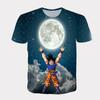 Summer Men's Printed 3D Dragon Ball Short Sleeved T-shirt, One Round Neck Children's Clothing