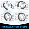 Carbon Fiber Genuine Leather Steering Wheel Cover for Cars Anti slip Wear Resistant Sweat absorbent and Breathable Carbon Fiber Black Leather