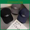 Embroidered Letter Baseball Cap Female Wide Brim Breathable Fabric Daily Use