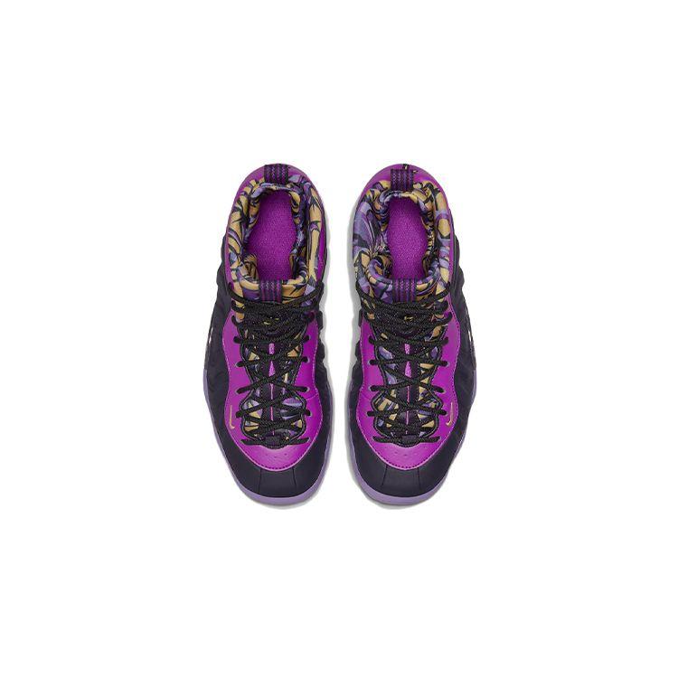 Nike Little Posite One GS Пещерный Пурпурный Детские Кроссовки Черный Ярко-Пурпурный Сатурн-Золотой DQ6210-500