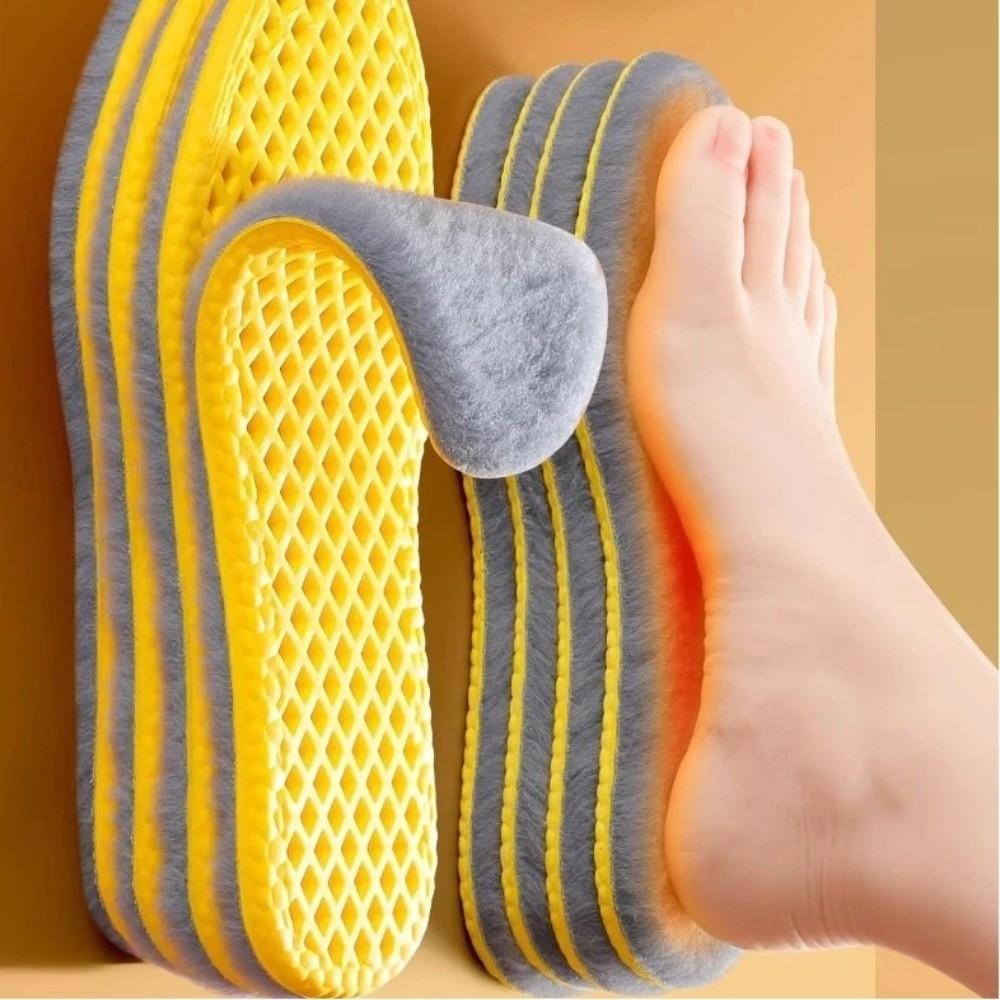 Самоподогревающиеся стельки для сноубордических ботинок из кашемира, утолщенные, термостельки для обуви, мягкие, теплые, плюшевые стельки, мужские