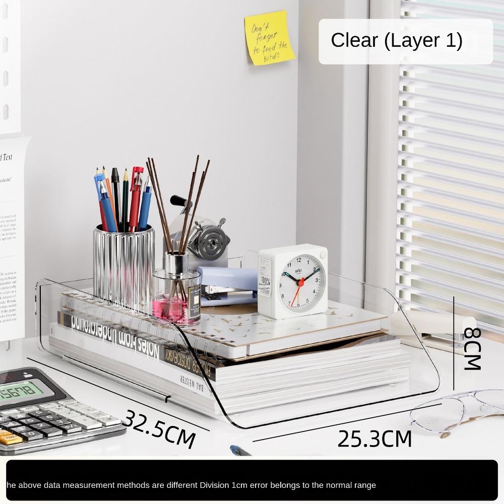 Прозрачный органайзер для документов формата А4, большая вместимость, коробка-держатель для бумаги для дома и офиса