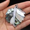 Natural Abalone Pendant Tree Leaf Charm Mother of Pearl Shell Pendants for Women Jewelry Making DIY Necklace Gift