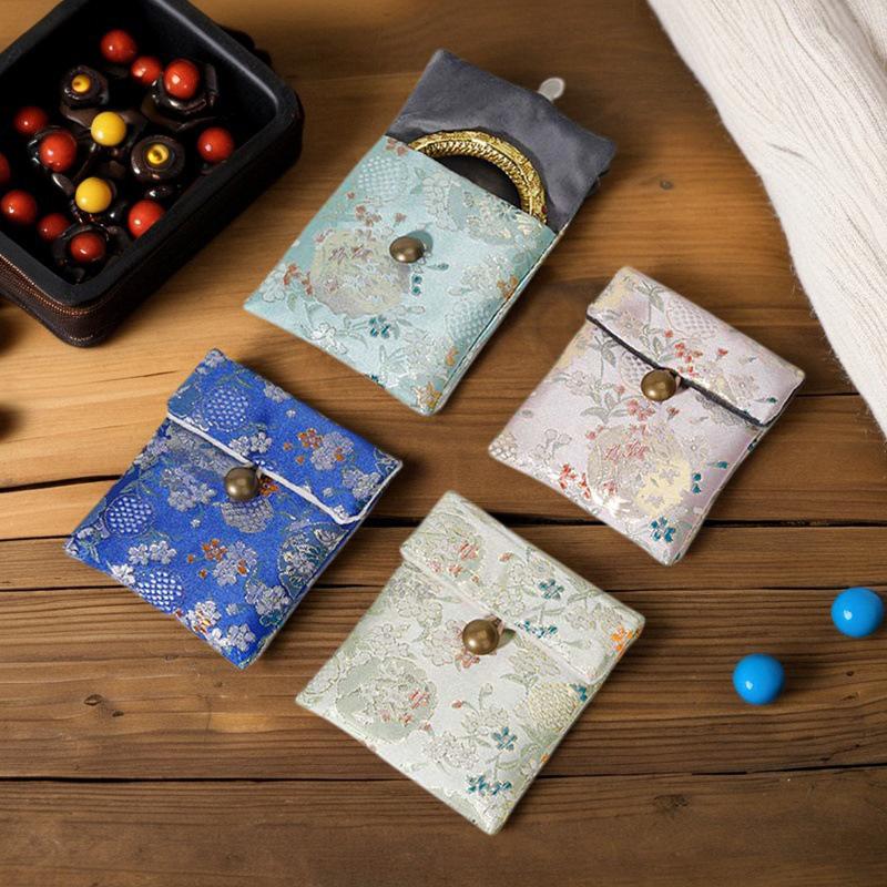 Cloth Handmade Bag Embroidery Pouch Jewelry Storage Bag For Present Women Gift