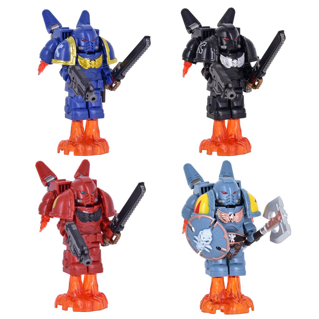 1Pcs New Knights War Angels Ultramarines Templars War Soldiers Mini Action Figures Model Building Blocks Bricks Kids Toys Gift