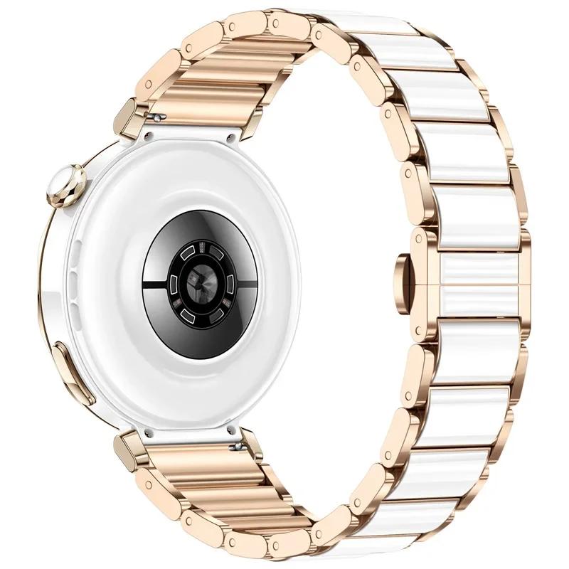 Новый 18-мм керамический ремешок для Huawei Watch GT6 GT5 GT4 41 мм, сменный браслет с застежкой-бабочкой для Huawei Watch GT5 PRO 42 мм