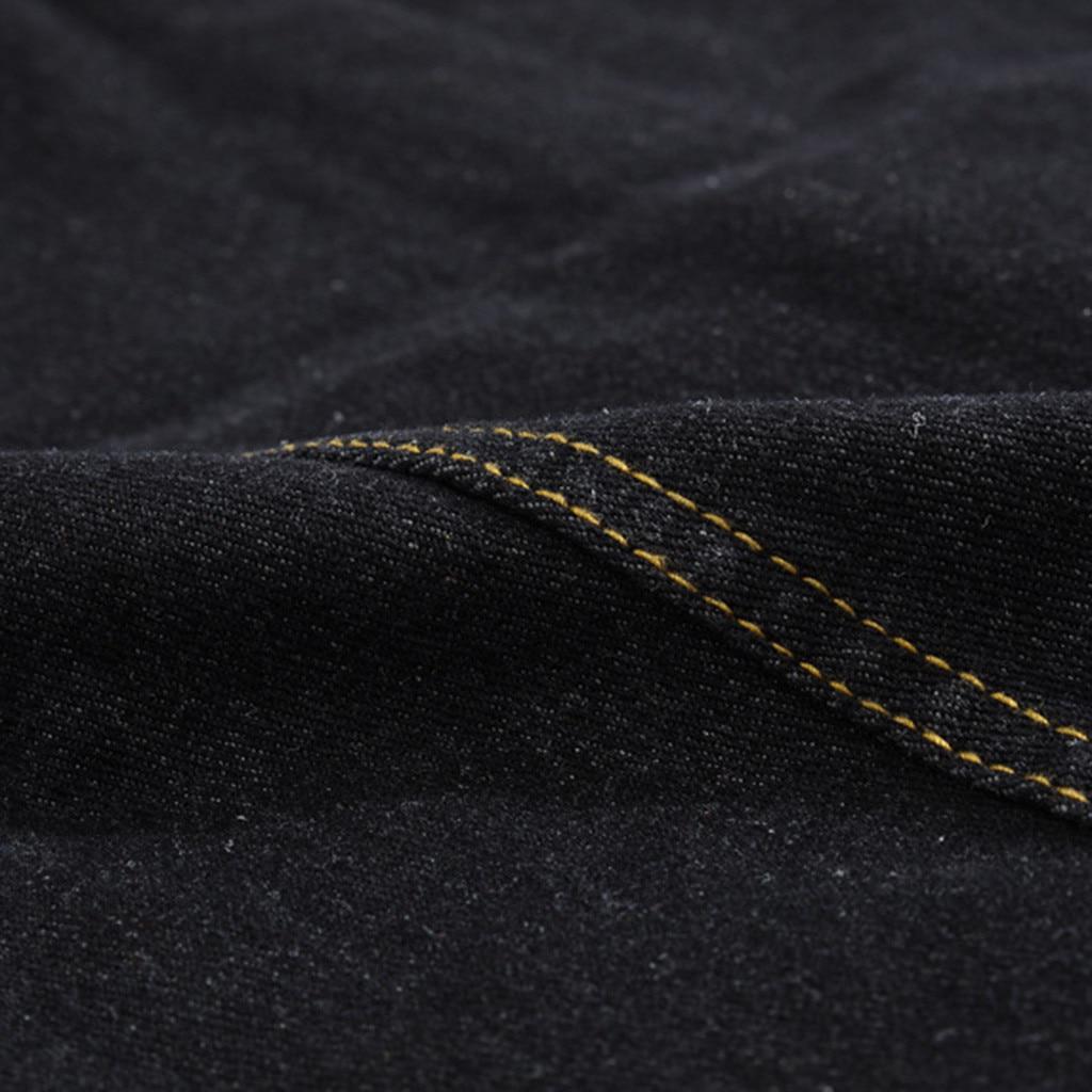 Denim Jacket Men Autumn Winter Casual Long Sleeve Turn-down Collar Solid Denim Jacket Streetwear Coat Bomber