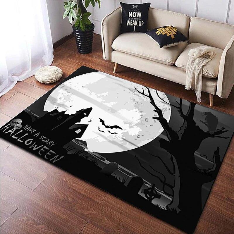 Halloween New Year Gift HD Printing Area Carpet, Living Room Sofa Decorative Carpet, Anti-skid Mat, Alfombras Direct Shipment