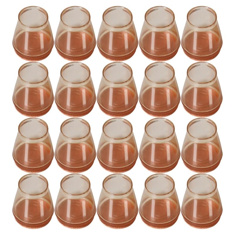 20pcs Furniture Feet Covers Noise Reducing Chair Socks Protective Chair Leg Tips Not Slip Glides Set for Wood Floor