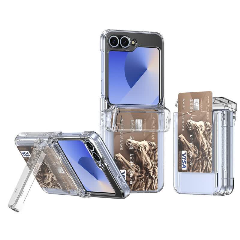 CAXITON Защитная крышка-кошелек для Samsung Z Flip7 с защитой шарнира