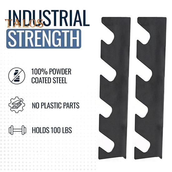 1 пара органайзеров для садовых инструментов, стойка для хранения, грузоподъемность 100 фунтов, настенное крепление, металлическая подвесная полка для хранения садовых инструментов