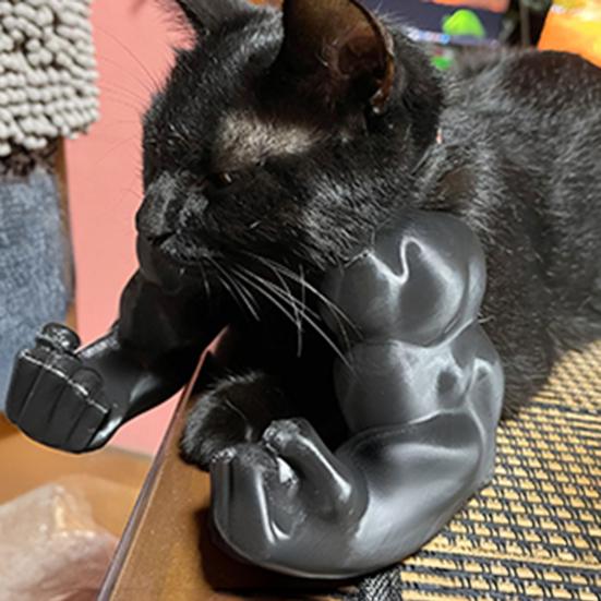 Yousheng 2 шт. Костюм Мускулистая Лапа Кошки Кошачья Шея Лапа с Мышцами 3D Печатный Супергерой Косплей Питомец Разыгрывающий Игрушка Смешной Аксессуар для Фото Кошки