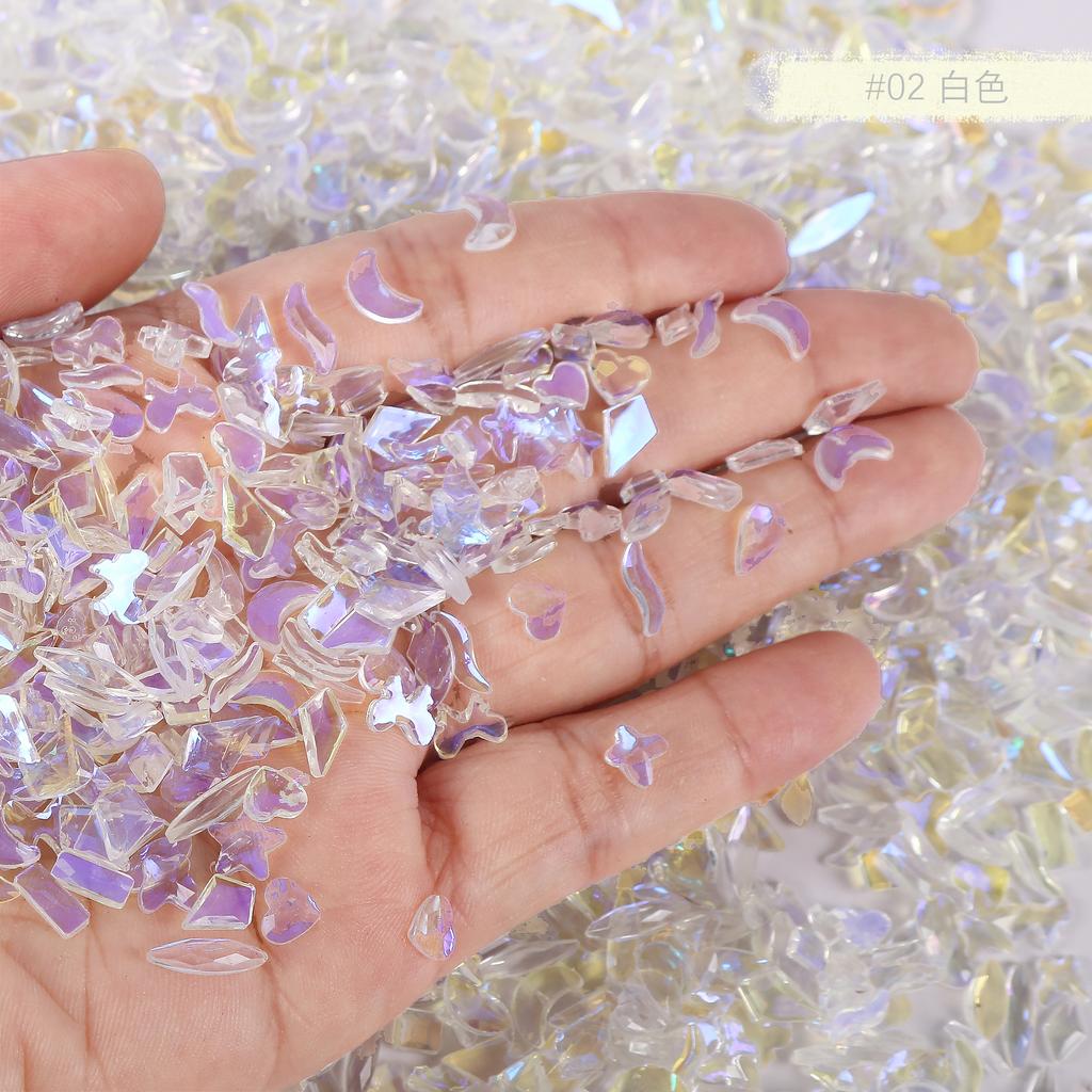 Теплый эльф, тот же смешанный прозрачный бриллиант особой формы Aurora, украшения для дизайна ногтей, бриллиант с плоским дном для дизайна ногтей, стеклянные стразы.