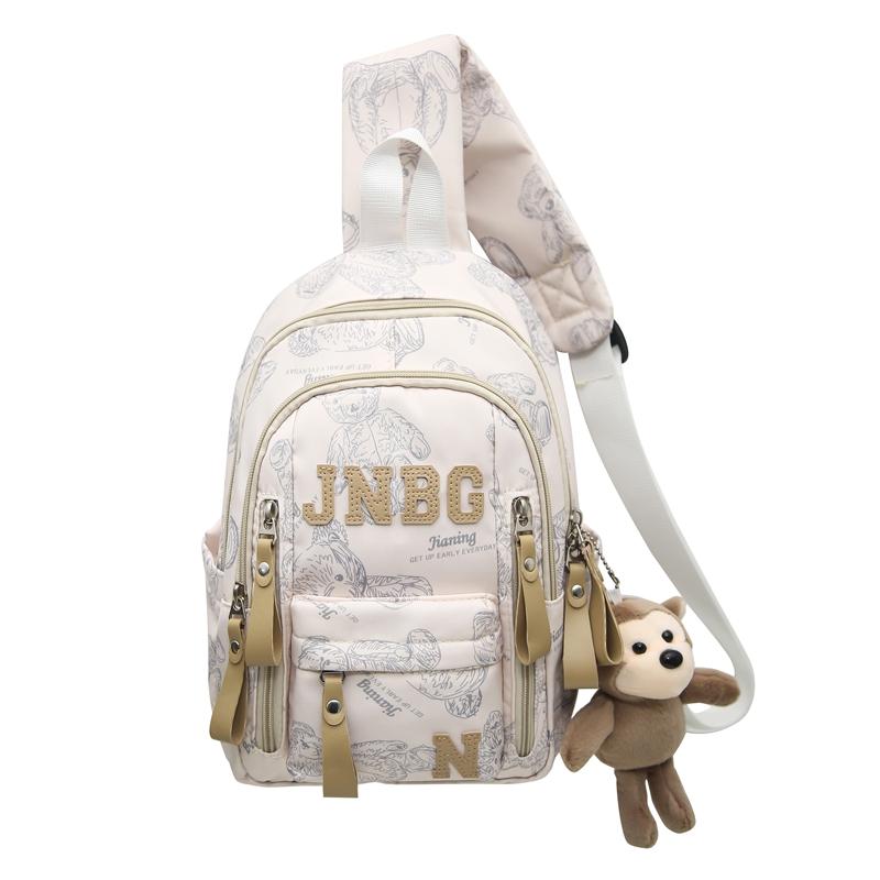 Нагрудная сумка с принтом медведя, женская сумка на плечо, мужская сумка большой вместимости для велоспорта и кросс-боди