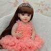 55 см красивая кукла реборн полностью силиконовая кукла милая реалистичная маленькая девочка для сопровождения модная кукла подарок Bjd кукла