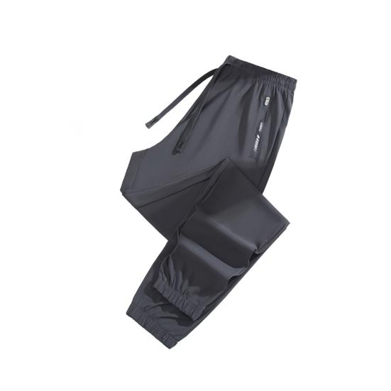 Unisex Stretch Quick Drying Pants Ice Silk Sport Stretch Active Pants Drawstring Casual Baggy Jogger with Pockets for Hiking Travel