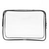 Large Capacity Transparent Black Cosmetic Bag with Waterproof Zipper Women Men Travel Toiletry Organizer Makeup Wash Bag