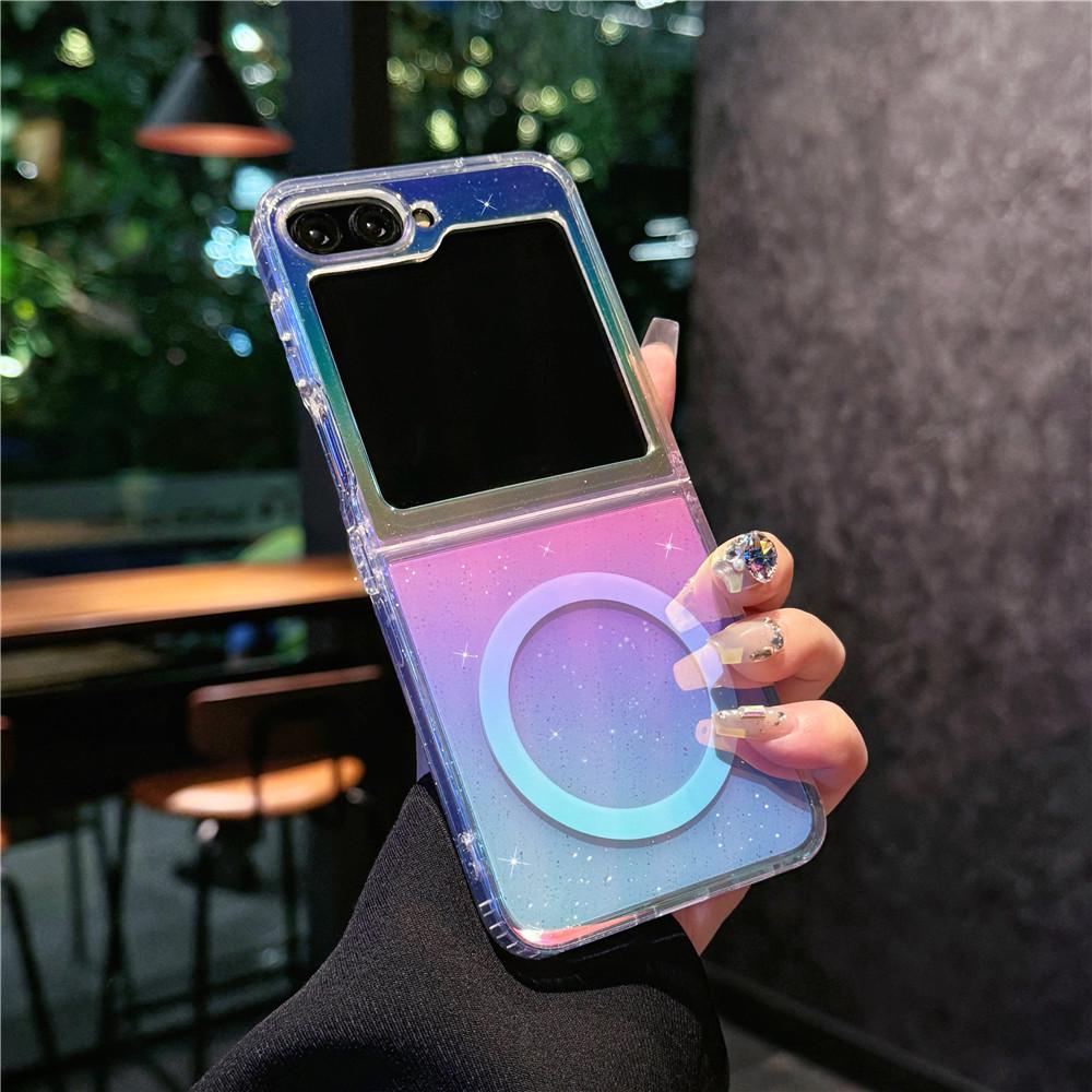 Магнитный чехол с цветным покрытием для Samsung Z Flip 5/6/7 - Чехол для складного экрана