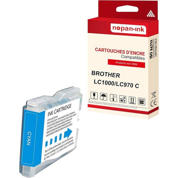 1 Cartouche compatible pour BROTHER LC 1000 XL LC1000XL Cyan Lune Brother DCP 130 C 135 C 150 C 150 Series 153 C 330 C 350 C 350 Ser