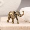 Antique Bronze Minature Elephant Figurines Tea Pet Table Ornament Decoration