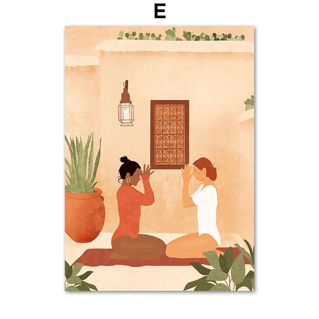 Абстрактная мода в стиле бохо подруга Монстера, настенная живопись на холсте, постеры на скандинавскую тему и принты, настенные панно для декора гостиной