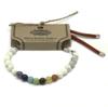 White Howlite Chakra Red String Bracelet - Silver Plated