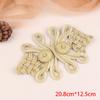 New Vintage Chinese Knot Buttons Gold Lace Trim Clasps For Cheongsam Decor Dance Dress DIY Sewing Accessories