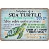 1pc, DIY Wise Turtle Sign, Coastal Decor, Inspirational Fun Vintage Metal Sign, Plaqu Poster Wall Art Bar Kitchen Garden