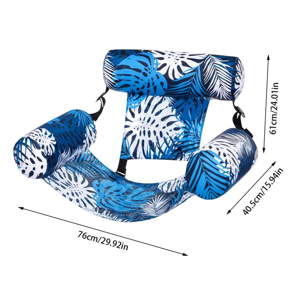 Inflatable pool hammock chair Floating water lounge bed Foldable swimming pool recliner Heavy-duty Pool Floats