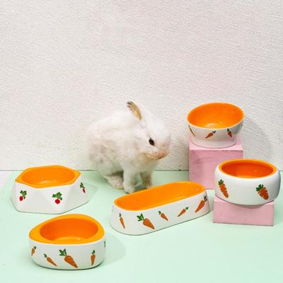 Миска для корма для милого кролика, мультяшная кормушка для домашних животных, миска для кормления домашних животных, зоотовары, кормушка для кролика, ежи
