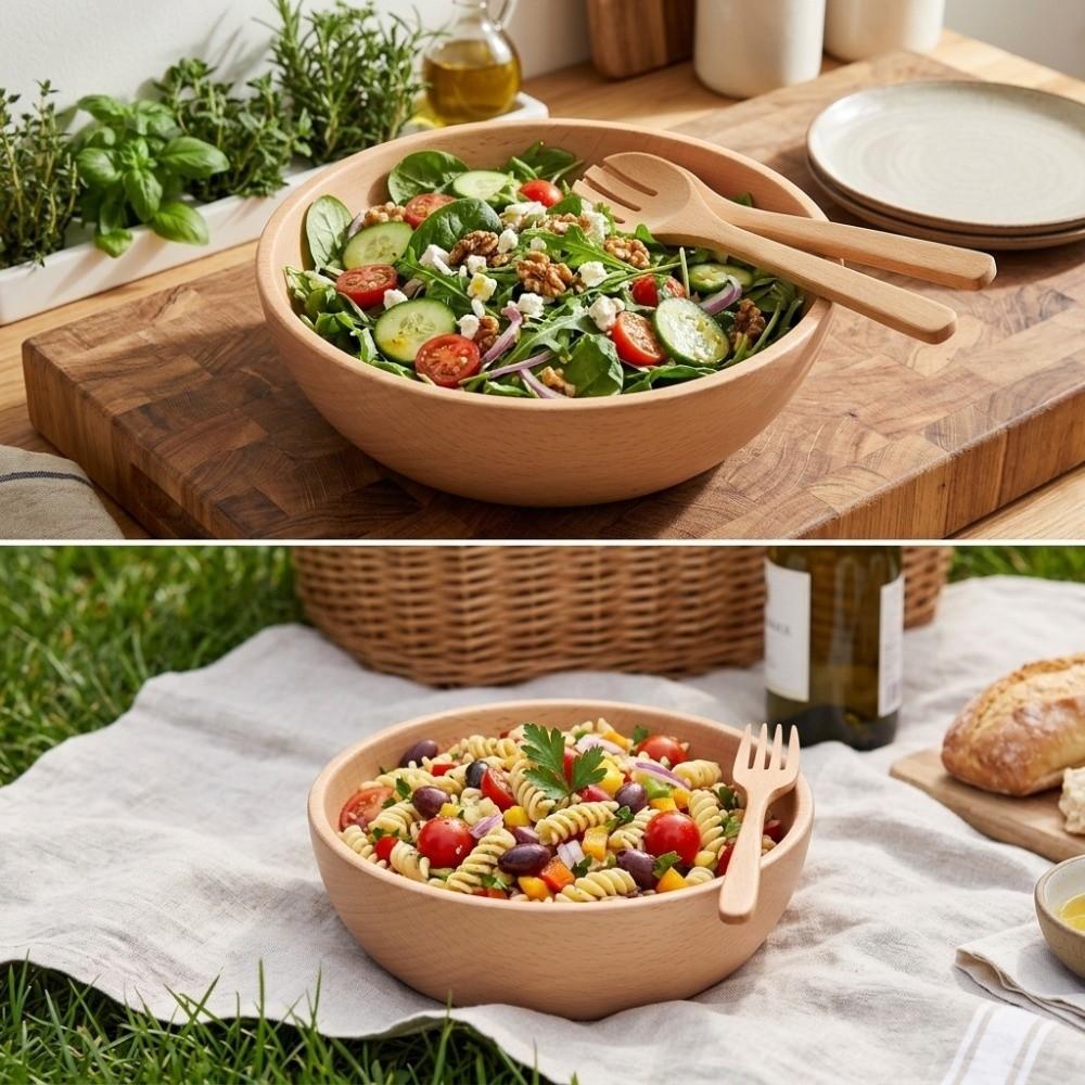 Wood Noodle Bowl Rounded Bowl Yogurt Bowl Eco Friendly Rice Bowl  Soup Serving