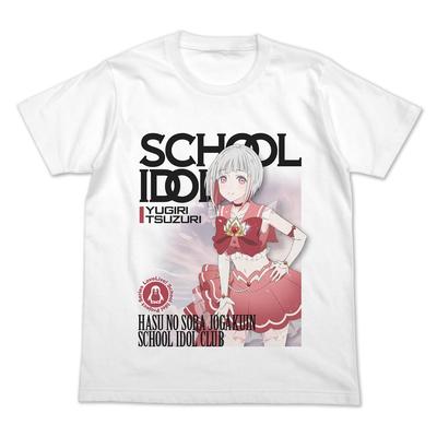 Nijigen Cospa Love Hasunozora Academy Школьный идол-клуб Югири Цузури Полноцветная Официальная Карточная Игра БЕЛЫЙ Размер M [Официальный] Live! Девочкина футболка Вер.