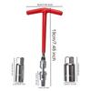 T-Bar Spark Plug Spanner Wrench Set 16mm/21mm Sockets Spark Plug Removal Wrench Swivel Joint Tool Flexible Spanner