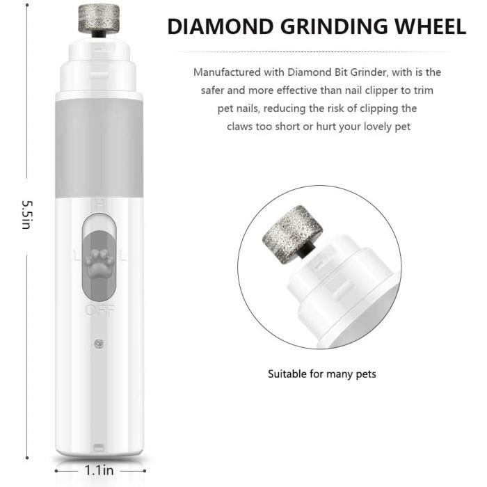 Lime à Ongle - 2 Vitesses - Ultra Silencieux - USB Rechargeable - Coupe Précise